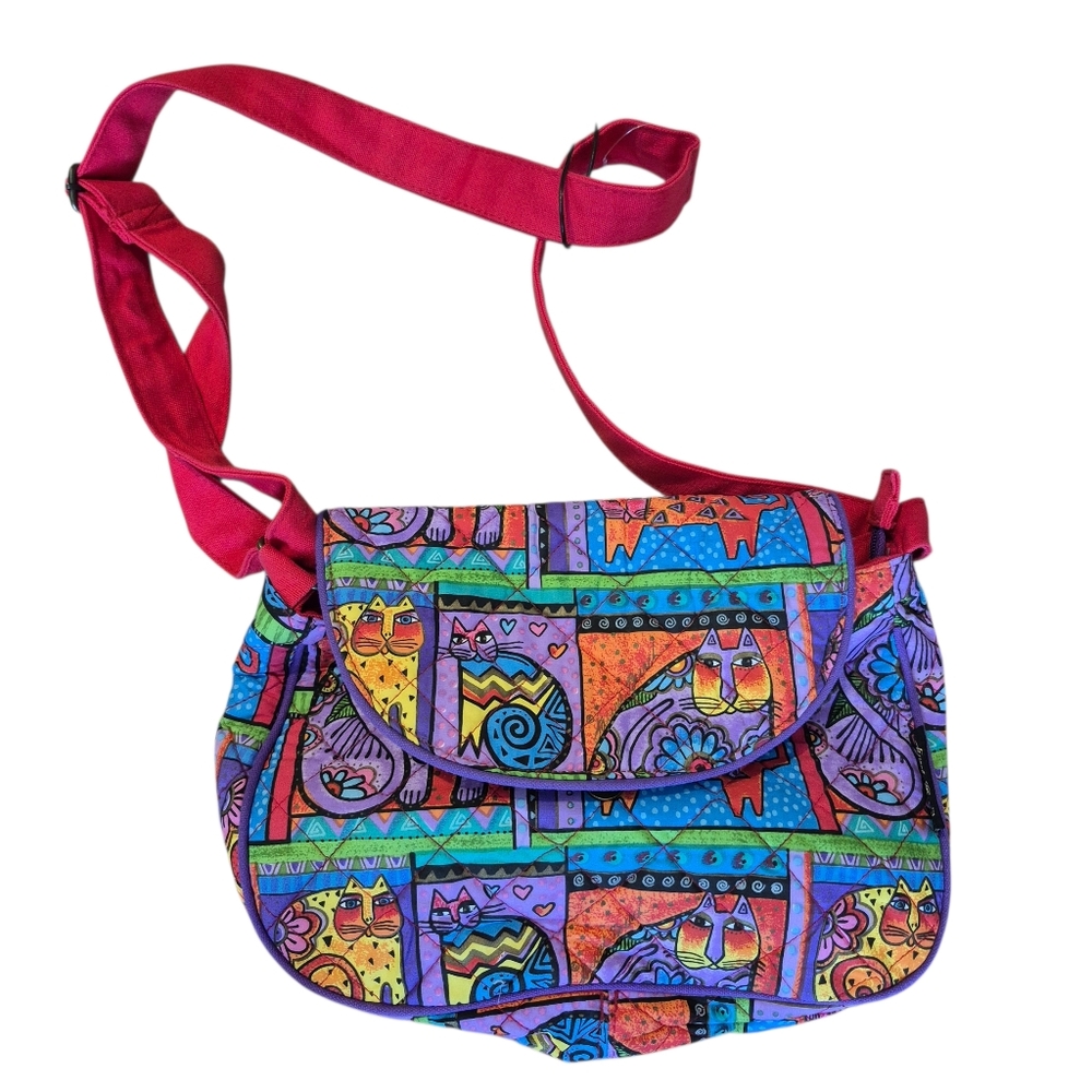 NWT Laurel Burch Quilted Cats  Crossbody Bag